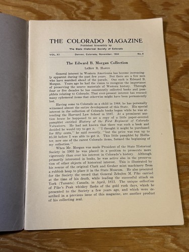 The Colorado Magazine Volume 11 November 1934 SoftCover State Historical Society - Bild 2 von 6