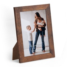 1 Pack 4x6 Picture Frame for Tabletop and Wall, 4 by 6 Rustic Brown Photo Fra...