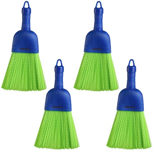 4 Pcs Whisk Broom Poly Fiber Handheld Brush Hand Brush Outdoor Car Broom with...