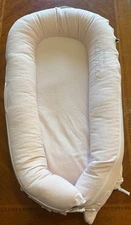 Dockatot Deluxe Lounger with Pink Strawberry Cream Cover Baby Girl