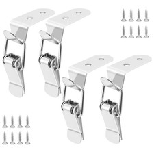 4 PCS 90Degree Spring Loaded Toggle Lock Stainless Steel Tool Box Hood Hasp