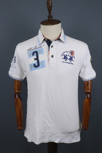 La Martina Xtreme Polo Tournament On Snow White Polo Shirt L