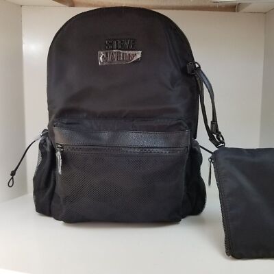 Steve Madden pluck Black Bjana with 2 drink mesh pockets. | eBay display picture 2