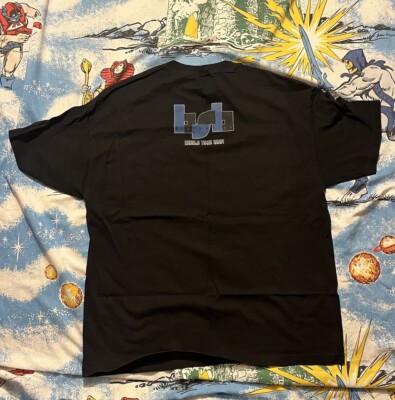 vintage 2001 backstreet boys black & blue world tour t shirt rap