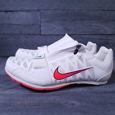 NIKE Zoom LJ Long Jump 4 Track Spikes Mens 14 White Hyper jade Ombre Pink Blue