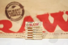 6 PACKS OF RAW ROLLING PAPER ORGANIC CONNOISSEUR 1 1/4+TIPS NATURAL UNREFINED 