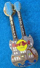 AMSTERDAM DUTCH CANAL HOUSE STREET FACADE BRIDGE DN GUITAR Hard Rock Cafe PIN LE