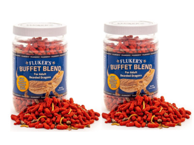 Fluker's 76044 Buffet Blend Adult Formula Bearded 7.5 Ounce 2 Pack