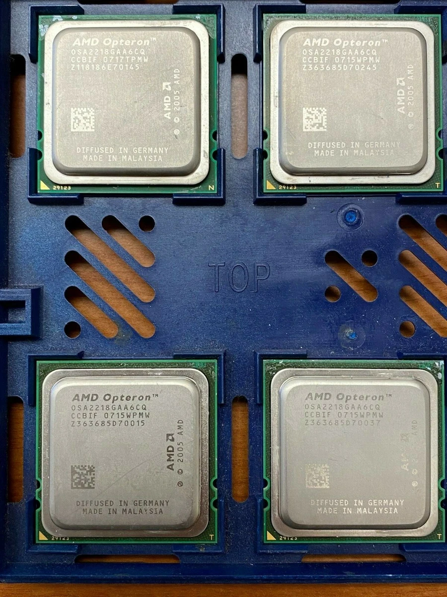 LOT OF 4 AMD Opteron 2218 Dual Core CPU Processor 2.6GHz 2MB OSA2218GAA6CQ