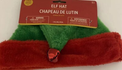 Elf Hat Red Bell Christmas Child Cap Accessory New