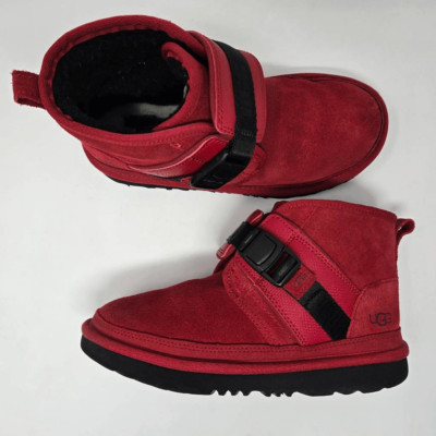 UGG NEUMEL SNAPBACK SAMBA RED SUEDE ANKLE CHUKKA BOOTS WOMENS SIZE 5 MENS SIZE 4