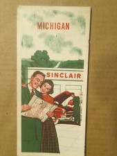 Sinclair Highway Road Map of Michigan 1953