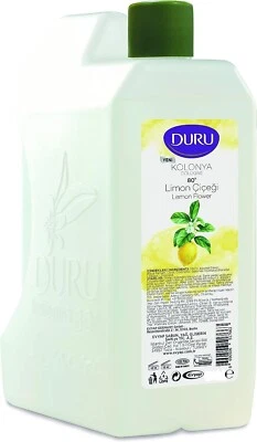 DURU Lemon Cologne Duru Limon Kolonyası 1000ml Flasche 80% Alkohol 80°C 1 Liter