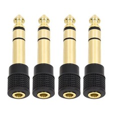 3.5mm to 1/4" Adapter Gold Plated Headphone Jack for Aux Cable 4 Pack