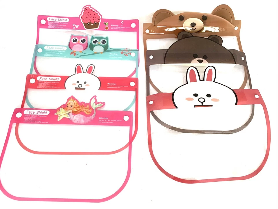 28PC SET KIDS FACE SHIELD MASK CASE CORDS SANITIZER GEL WRIST WATCH USA SELLER - Image 2 of 4