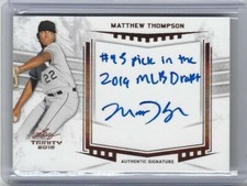 2019 Leaf Trinity MATTHEW THOMPSON Inscription Bronze Foil Auto RC White Sox 