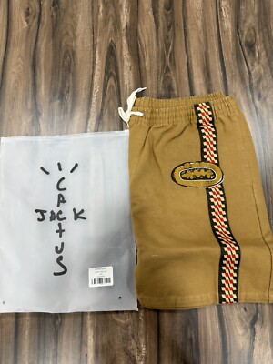 Travis Scott Cactus Jack Stripe Short Brown Multi - Xxl New Never Worn