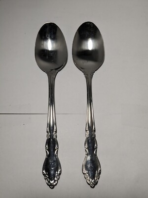 2 Potter & Smith Stainless Steel PTH3 Oval Soup Spoons 7 1/8''