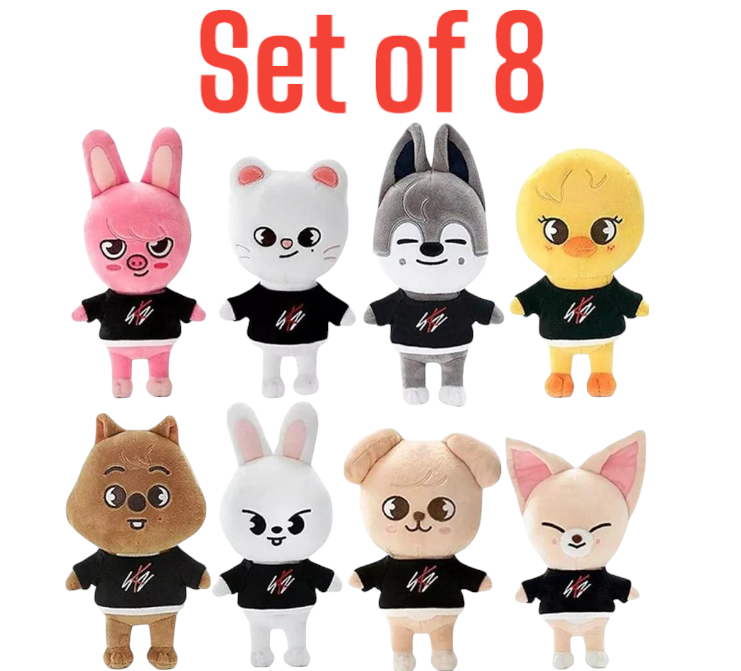 Stray Kids skzoo 8体セット 8PCs Stray Kids Skzoo Plush Doll Toys Cartoon Anime FANMEETING
