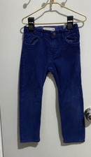 H M BOYS BLUE SLIM FIT CORDUROY PANTS SIZE 6 EXCELLENT COND