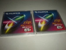 Lot of (2) FUJIFILM Mac Formatted 100MB Zip Disks - Sealed in Package