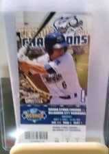 2012 Omaha Storm Chasers Full Ticket Johnny Giavotella Baseball Card EX+