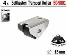 4 x 15mm Kastenrolle Tischrolle Möbelrolle Laufrolle Schiebetür Rollen Schw. Kr