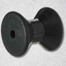 3 Inch Mounting Width Boat Trailer Black Molded Rubber Bow Stop Roller