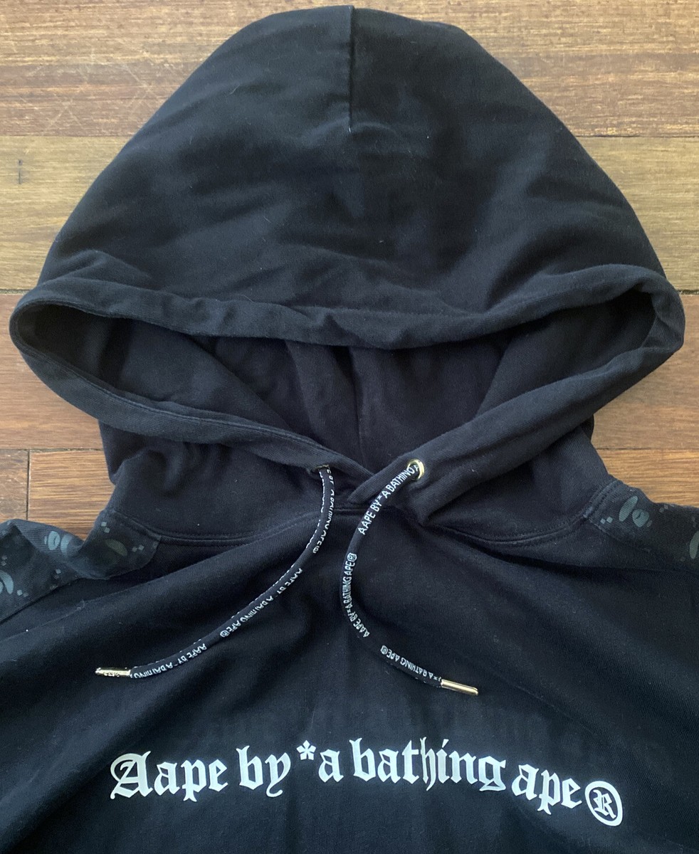 Aape By A Bathing Ape Big Logo Short Sleeve Hoodie Black Light