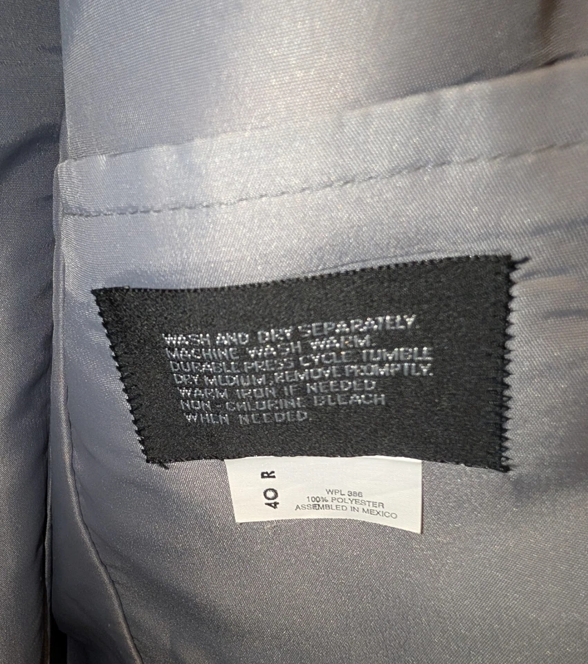 70s Vintage Haggar Gray Size 40R 32x32 Polyester Stretch Mens 2pc Swanky Suit - Image 4 of 4