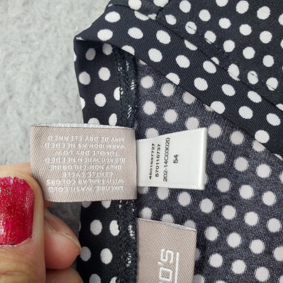 Blusa Top Chico's Mujer Talla XL Multi Lunares Manga Larga Cuello Redondo Cremallera Trasera Foto 4 de 4