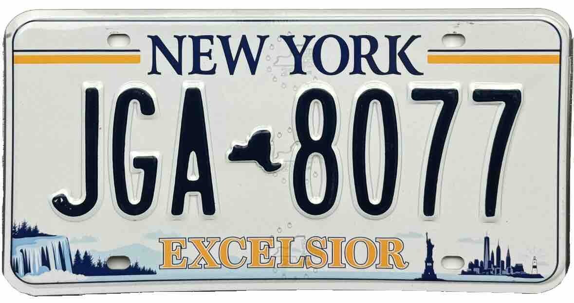 *99 CENT SALE* New York EXCELSIOR License Plate JGA8077 No Reserve eBay