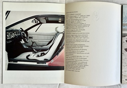 4-Vtg MASERATI DEALER SALES BROCHURES WIND & STAR MERAK MERAK SS BORA ORIGINAL - 第 7/10 張圖片