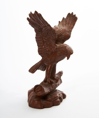 Vintage Red Mill Eagle Wood Carving Figurine Americana Wildlife Decor