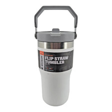 Stanley IceFlow Stainless Steel Tumbler 20oz Straw Vacuum Insulated Polar/White