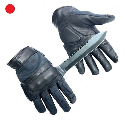 SECURITY TACTICAL SCHNITTSCHUTZ HANDSCHUHE ARAMID LEDERHANDSCHUHE SCHWARZ