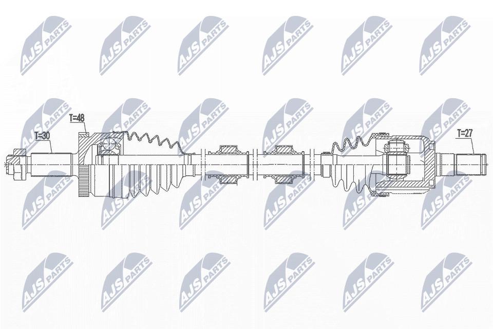 N.T.Y. NPW-KA-390.NTY Drive Shaft for HYUNDAI,KIA