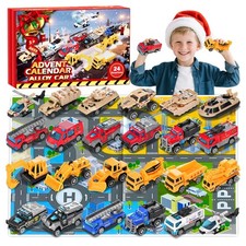 2026 Advent Calendar - Alloy Car Toys for Kids, Countdown to Christmas, Gifts 3 