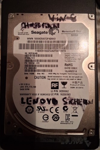 Seagate Momentus Thin 500GB, SATA 3, 2,5 Zoll Interne Festplatte (ST500LT012)