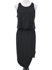 Banana Republic Dress Womens Medium Black Stretch Jersey Knit Elastic Waist