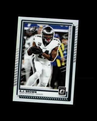 AJ Brown 2025 Donruss Optic #38 Silver Holo Philadelphia Eagles G10