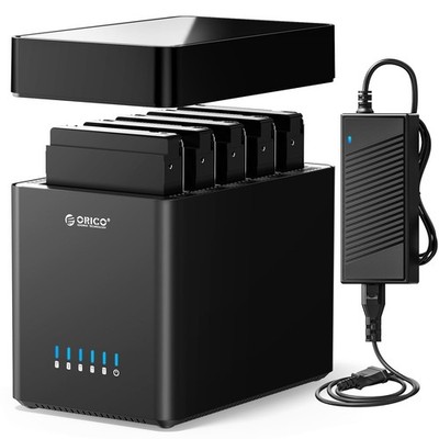 ToolFree 5 Bay USB C 3,5 Zoll MagneticType Festplattengehäuse für 3,5'' SATA ...