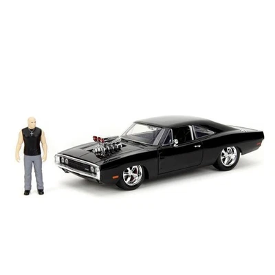 Fast & Furious 1970 Dodge Charger schwarz mit Figur Tom 1:24 Modelcar Jada Toys - Bild 1 von 4