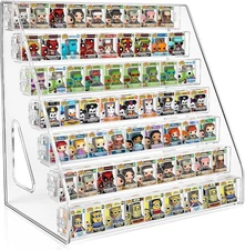 Clear Display Shelf for Funko Bitty Pop! Mini Collectible Toys Display Shelf Com