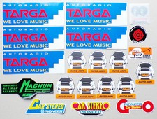 Autoradio Voiture Targa Hitachi Pioneer Roadstar - Lot de 19 Autocollants Vintag