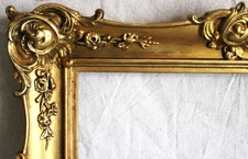 ANTIQUE FITS 9 X 11 FRENCH BAROQUE GOLD GILT PICTURE FRAME WOOD VICTORIAN ORNATE