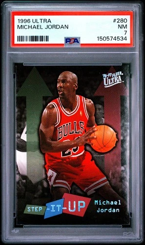 1996 FLEER ULTRA #280 MICHAEL JORDAN PSA 7