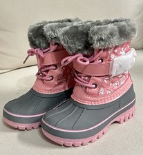 Dream Pairs Kids Girls Warm Snow Boots Insulated Waterproof Winter Ski Boot Sz 9