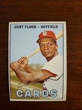 1967 TOPPS #245 CURT FLOOD, EX, ALL REASONABLE OFFERS ACCEPTED.