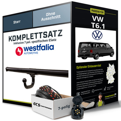 Für VW T6.1 California Camper Anhängerkupplung starr +eSatz 7pol 19 - jetzt AHK